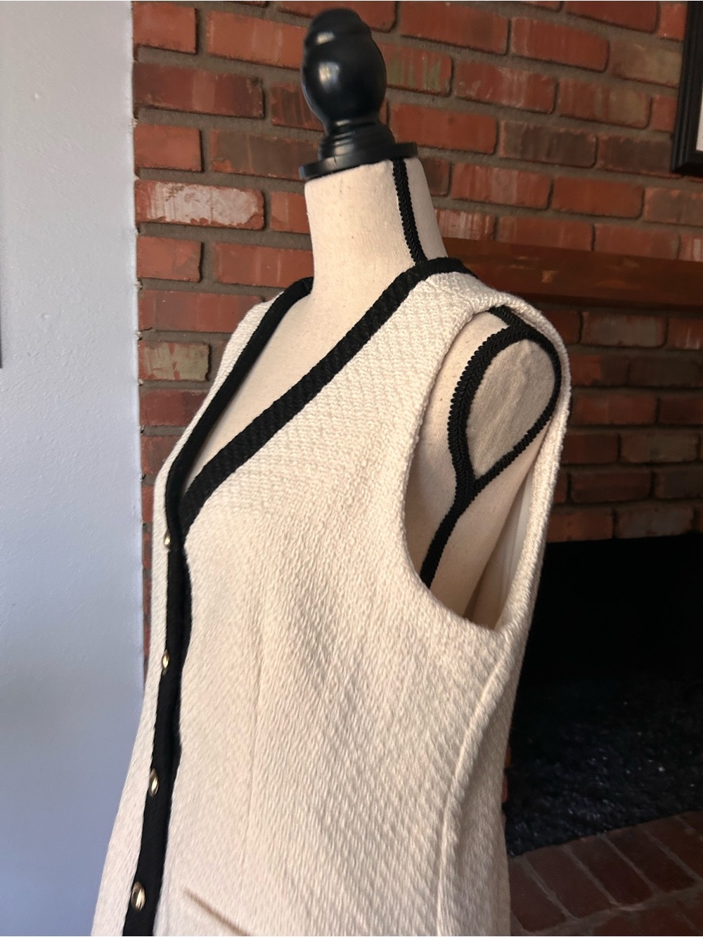 NWT Abercrombie & Fitch Mara Tweed Mini Dress in White Sz L PETITE - Picture 5 of 7